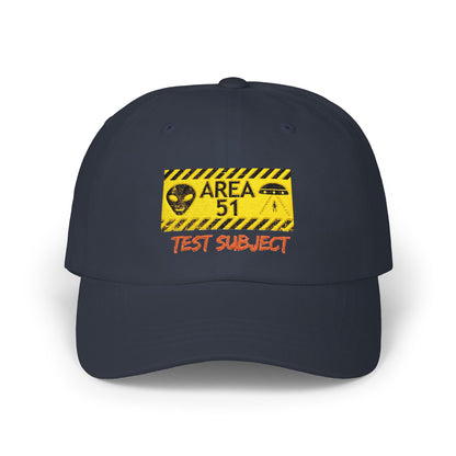 Area 51 'Test Subject' Dad Cap – Alien Warning Embroidered Hat