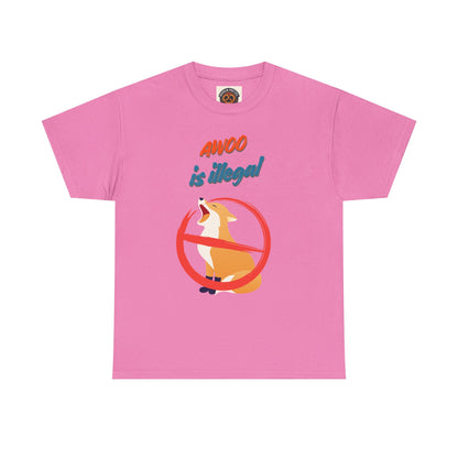 Graphic Tee — "Awoo Is Illegal" Corgi Protest Shirt