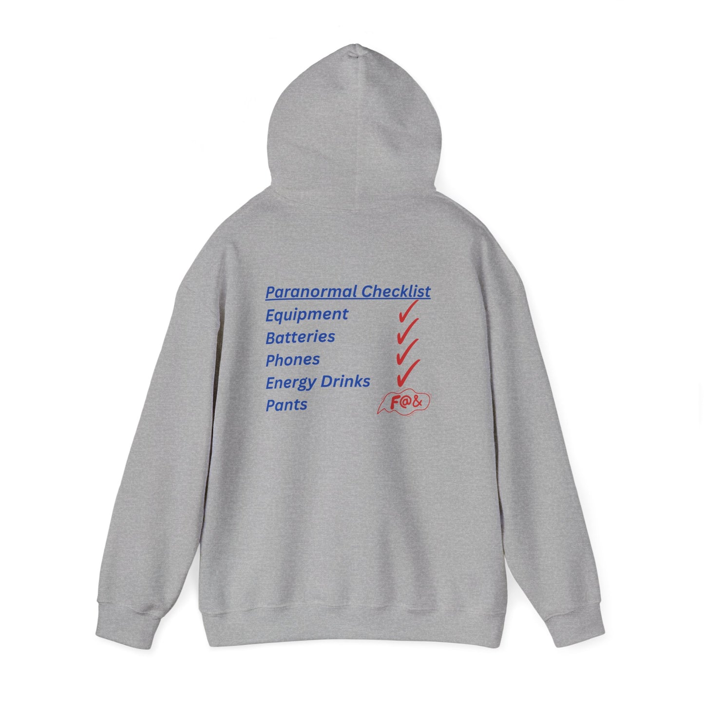 Paranormal Checklist Hoodie — Ghost Hunter Hooded Sweatshirt
