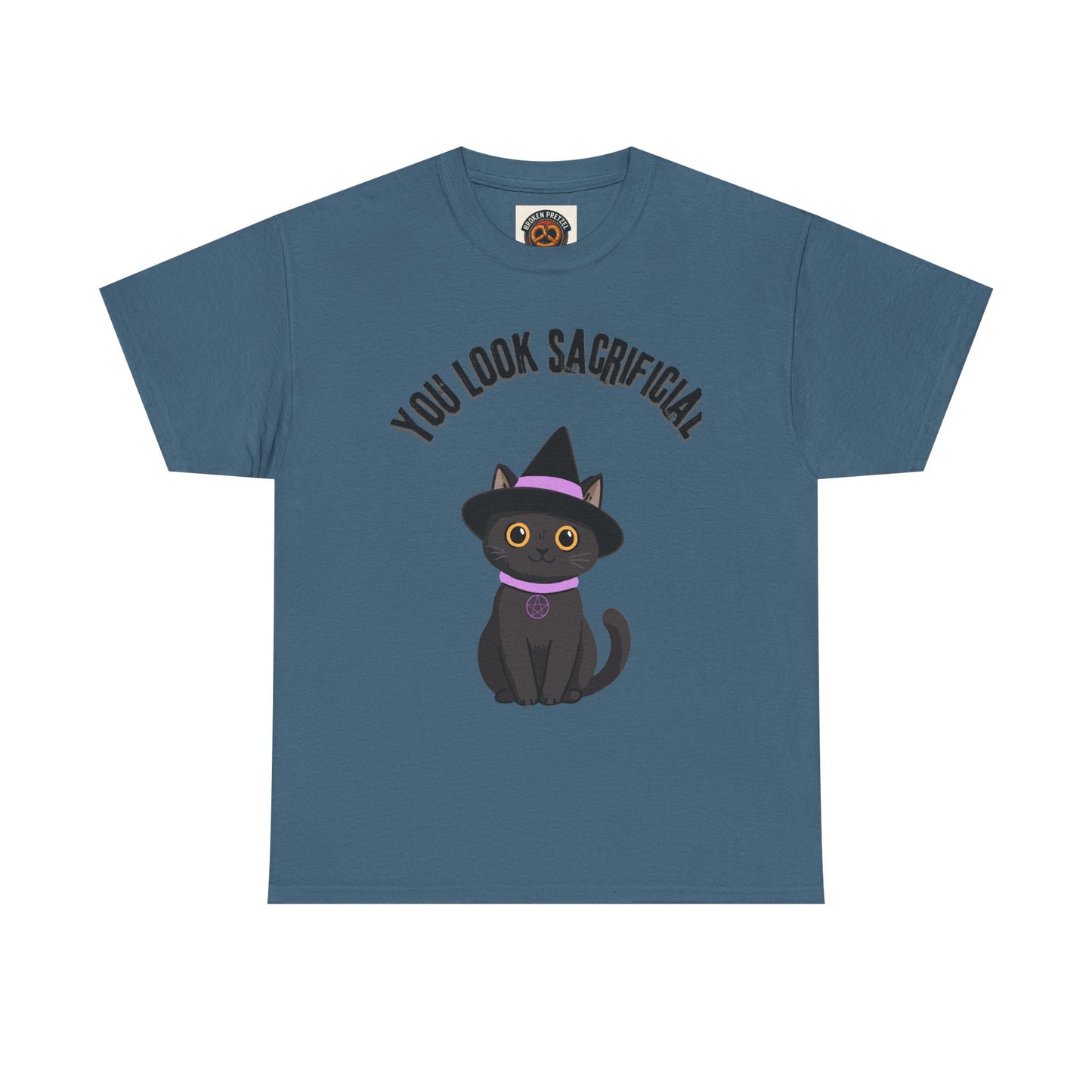 You Look Sacrificial Black Cat Halloween T-Shirt — Cute Witch Cat Tee for Halloween