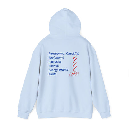 Paranormal Checklist Hoodie — Ghost Hunter Hooded Sweatshirt