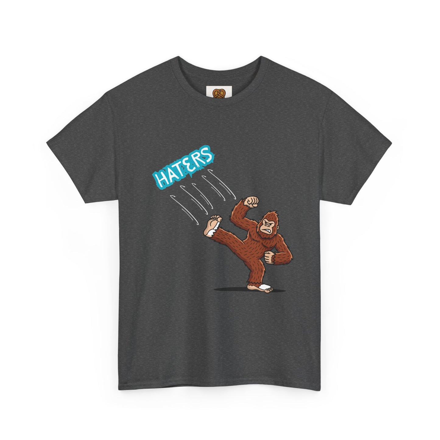 Bigfoot Kicking Haters Tee — Funny Sasquatch Graphic T-Shirt