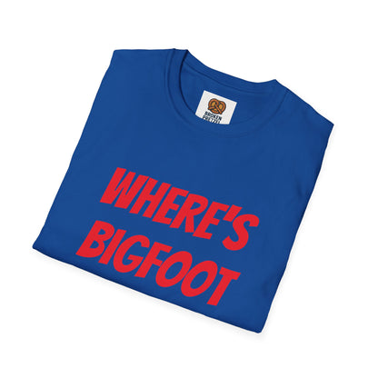 Where's Bigfoot T-Shirt — Hidden Monster Graphic Tee with Game on Back