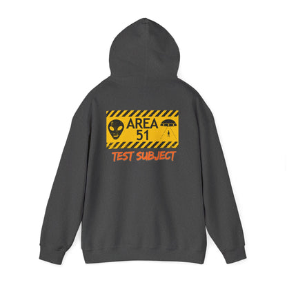 Area 51 Test Subject Hoodie — Alien Graphic Hooded Sweatshirt