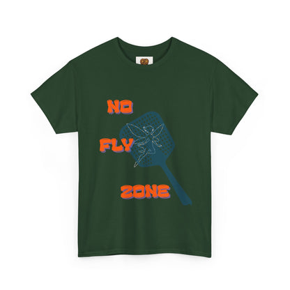 No Fly Zone T‑Shirt — Retro Mosquito Swatter Graphic Tee