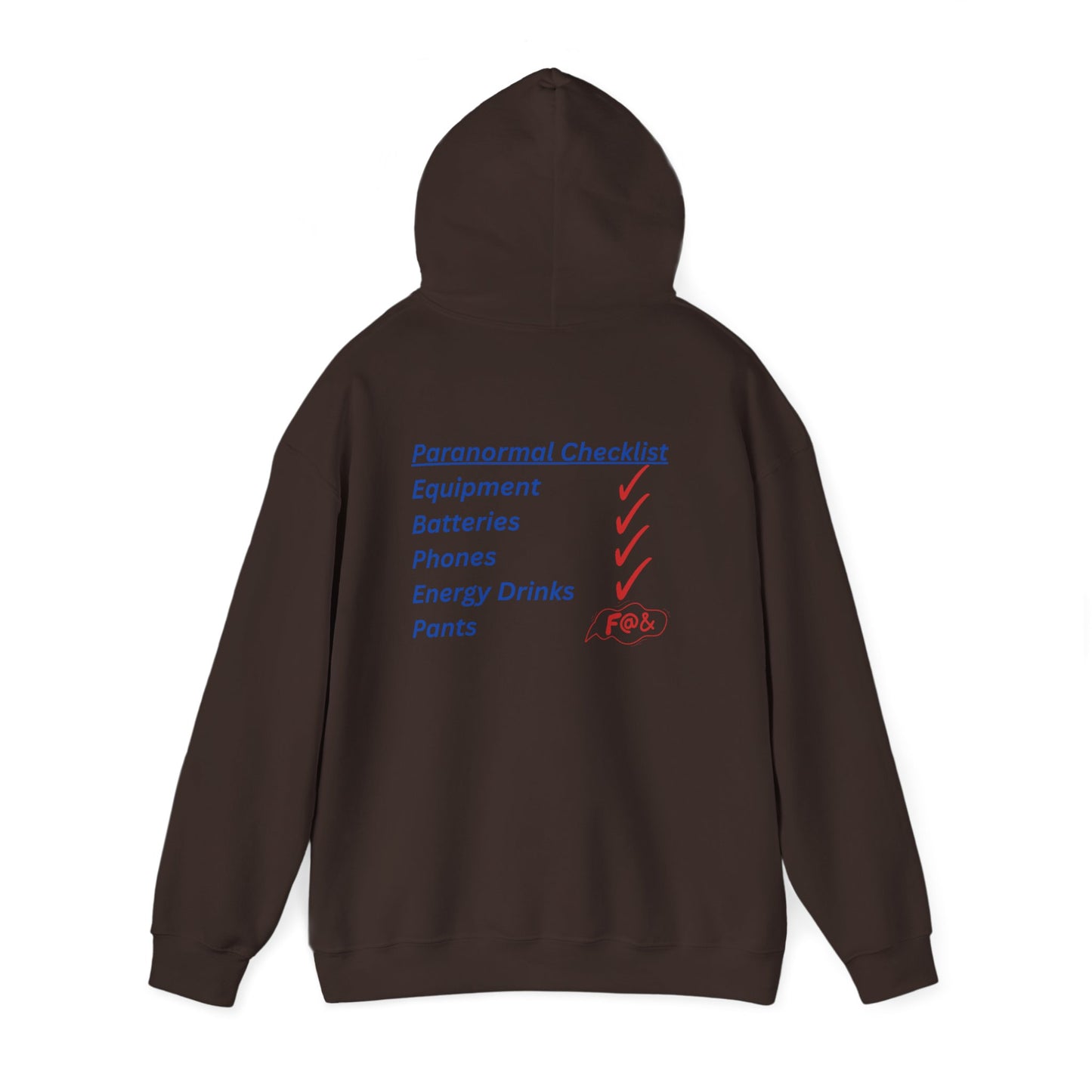 Paranormal Checklist Hoodie — Ghost Hunter Hooded Sweatshirt