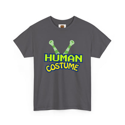 Alien Antenna "Human Costume" T‑Shirt — Funny Sci‑Fi Halloween Tee