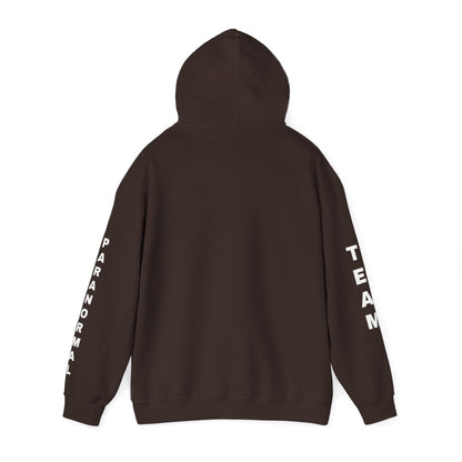 Paranormal Team Hoodie – Black Sleeve Print Hooded Sweatshirt
