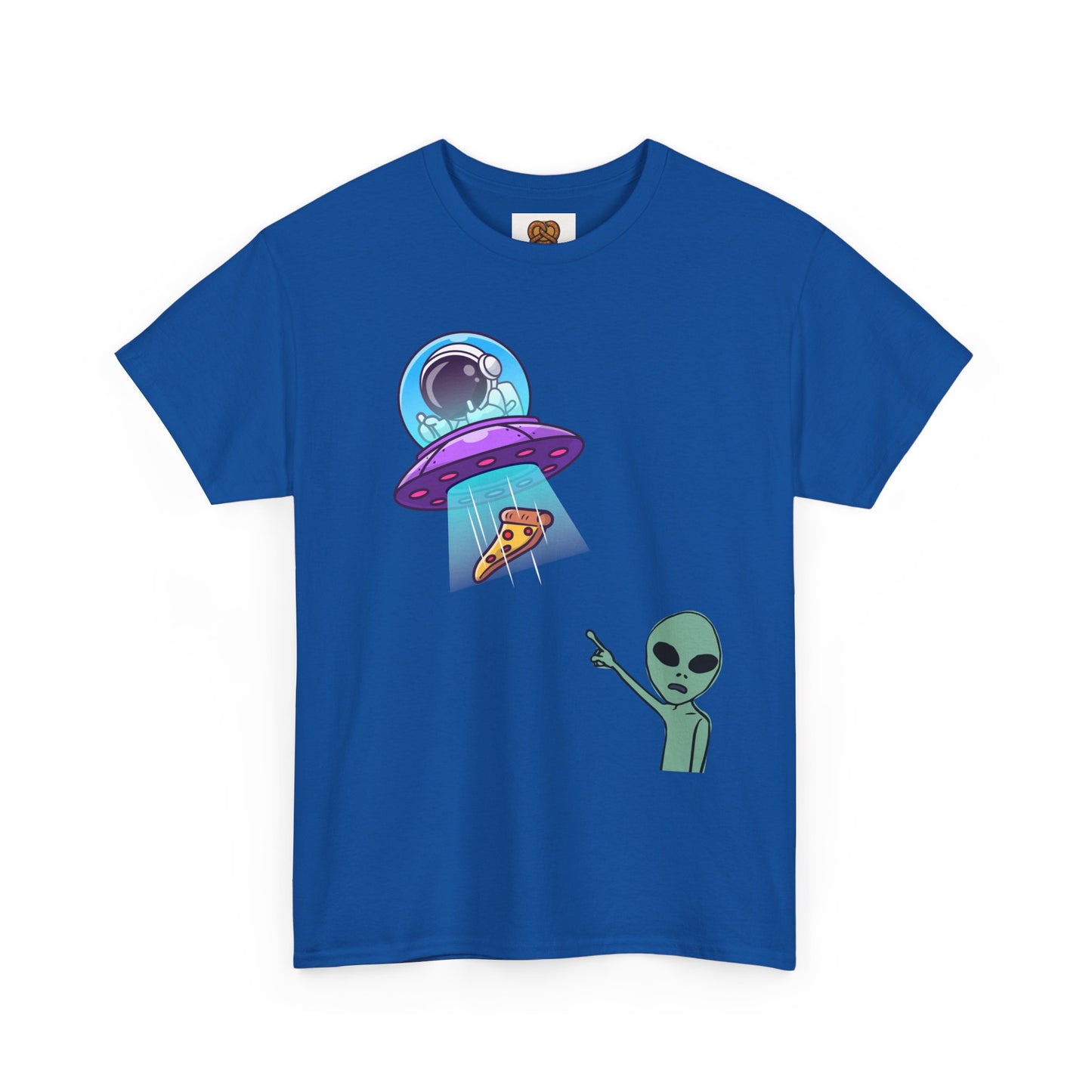 Alien Abduction Pizza T‑Shirt — Funny UFO Graphic Tee