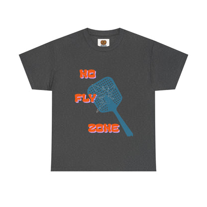 No Fly Zone T‑Shirt — Retro Mosquito Swatter Graphic Tee