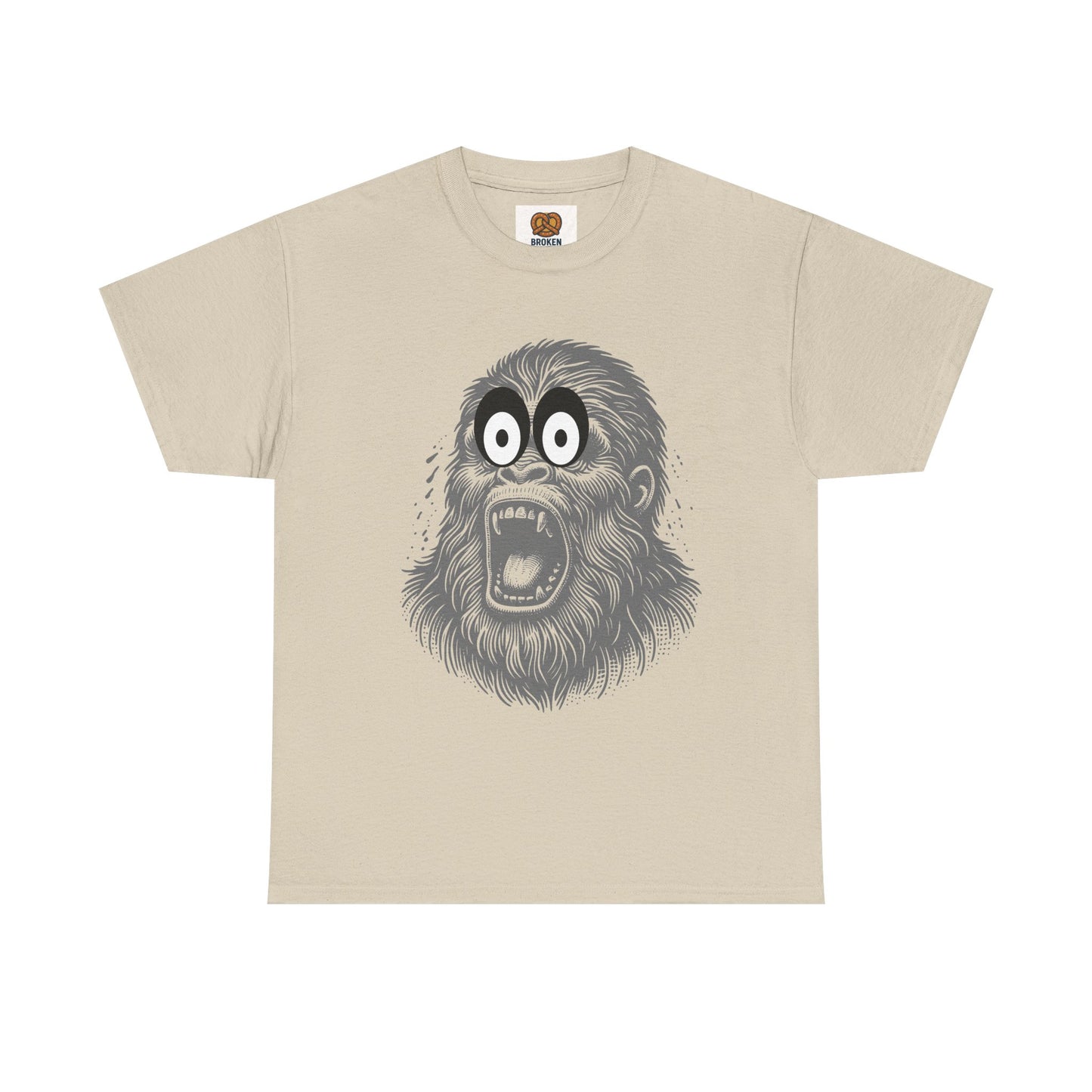 Screaming Ape Graphic Tee — Retro Monochrome Primate Design