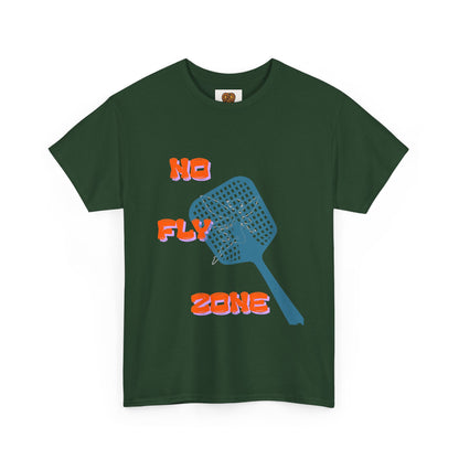 No Fly Zone T‑Shirt — Retro Mosquito Swatter Graphic Tee