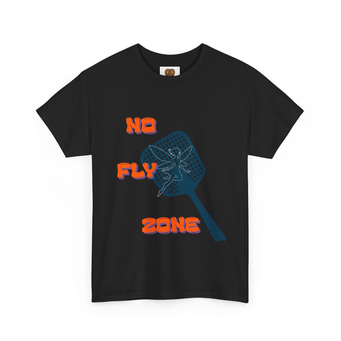 No Fly Zone T‑Shirt — Retro Mosquito Swatter Graphic Tee