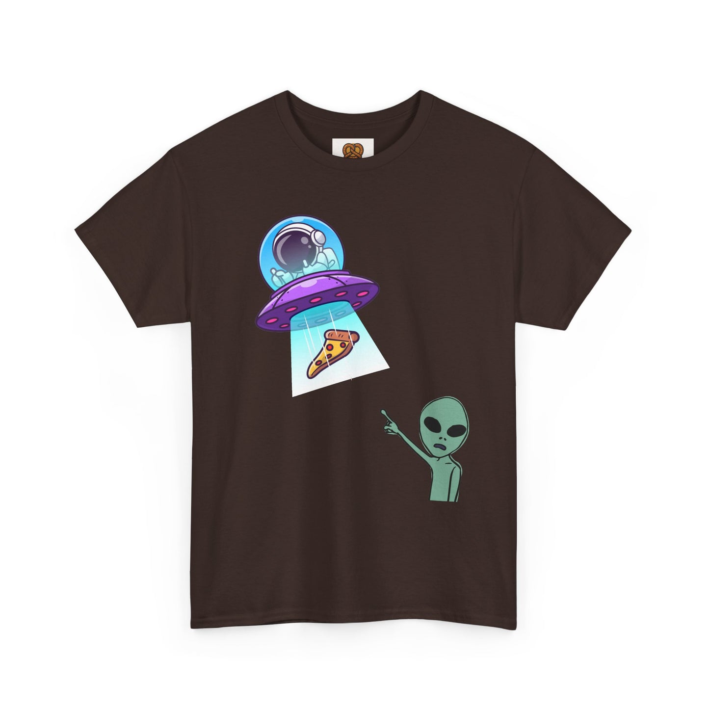 Alien Abduction Pizza T‑Shirt — Funny UFO Graphic Tee