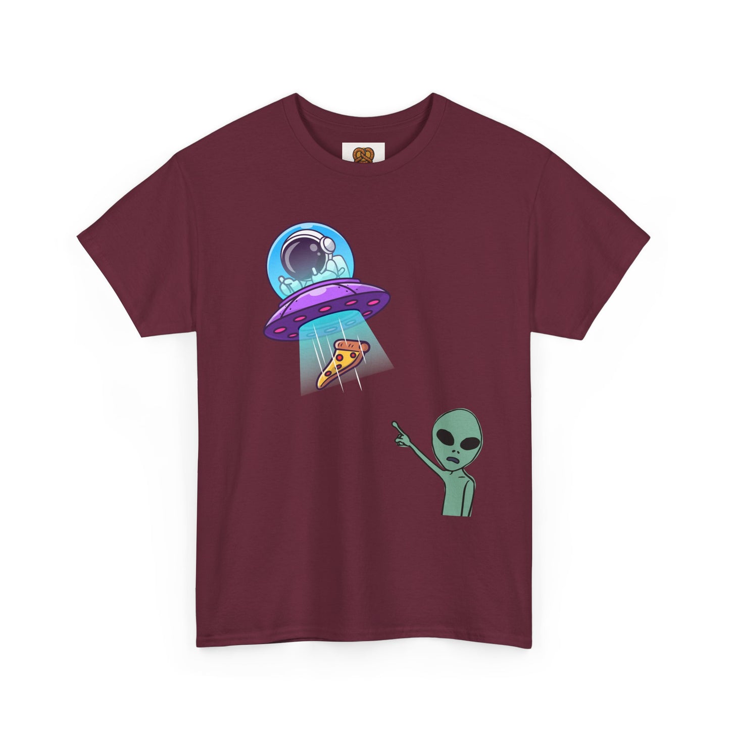 Alien Abduction Pizza T‑Shirt — Funny UFO Graphic Tee