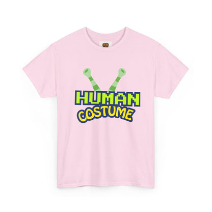 Alien Antenna "Human Costume" T‑Shirt — Funny Sci‑Fi Halloween Tee