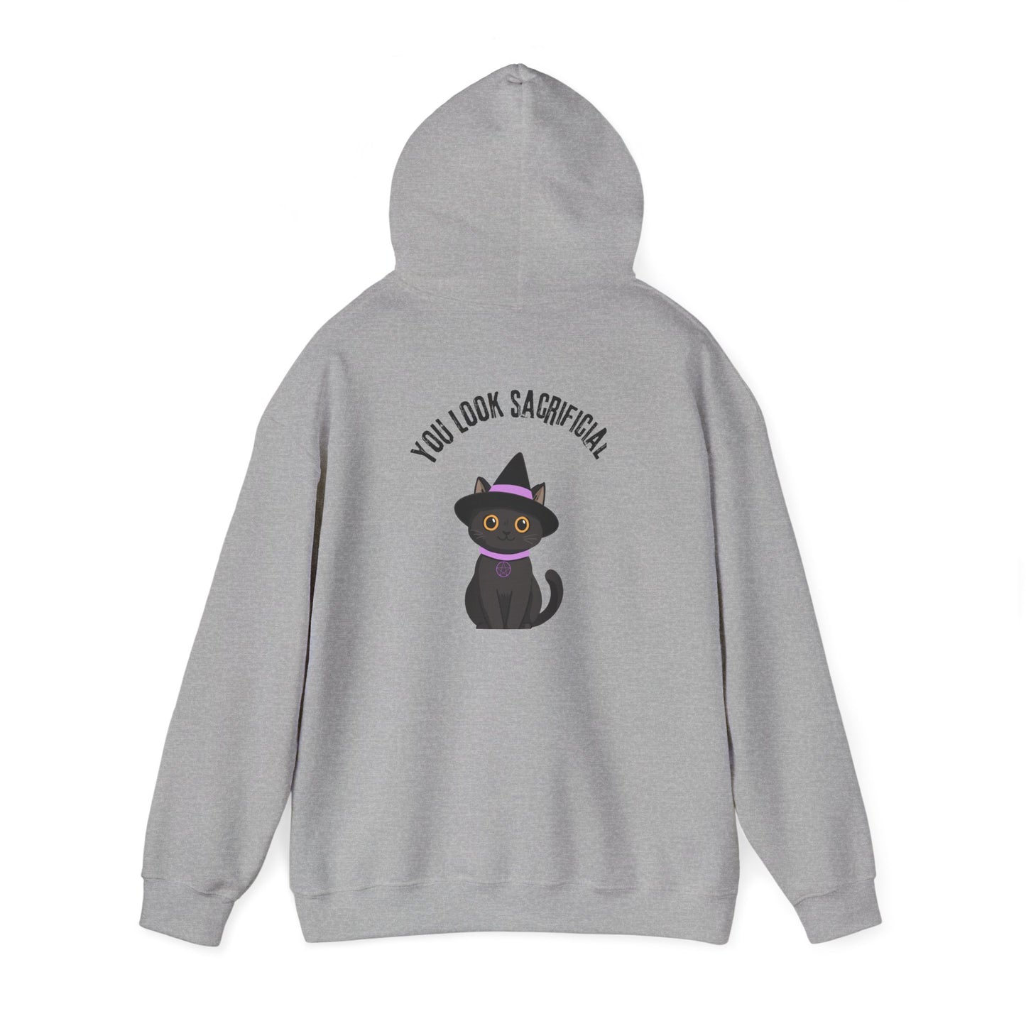 Witch Cat Hoodie – "You Look Purrrfect" Cute Black Cat Halloween Sweatshirt
