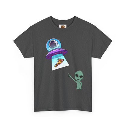 Alien Abduction Pizza T‑Shirt — Funny UFO Graphic Tee