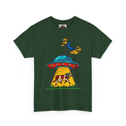 Alien UFO Cow Abduction T-Shirt