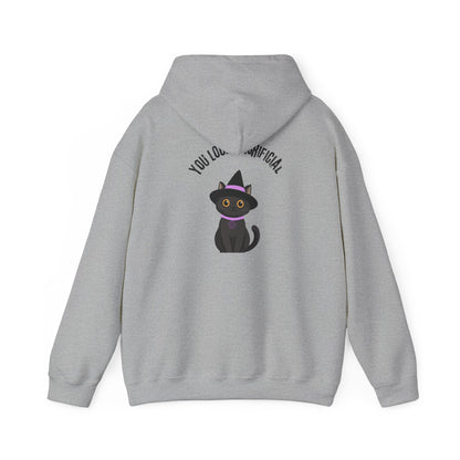 Witch Cat Hoodie – "You Look Purrrfect" Cute Black Cat Halloween Sweatshirt