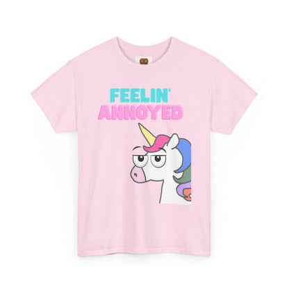 Feelin' Annoyed Unicorn T-Shirt — Funny Cute Graphic Tee for Sarcastic Gifts