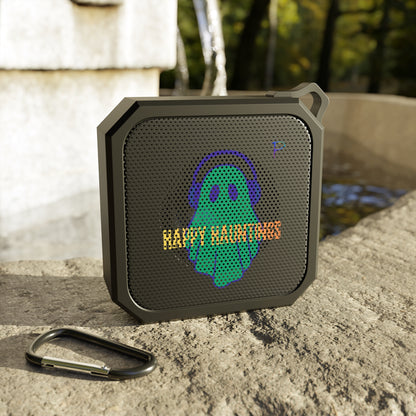 Bluetooth Speaker — 'Happy Hauntings' Ghost Outdoor Speaker (Halloween Portable Waterproof)