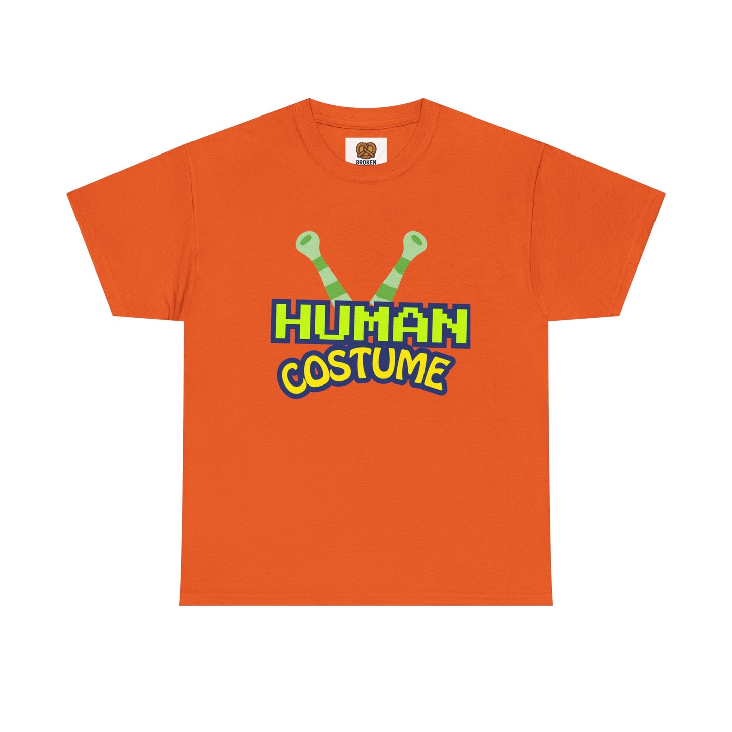 Alien Antenna "Human Costume" T‑Shirt — Funny Sci‑Fi Halloween Tee