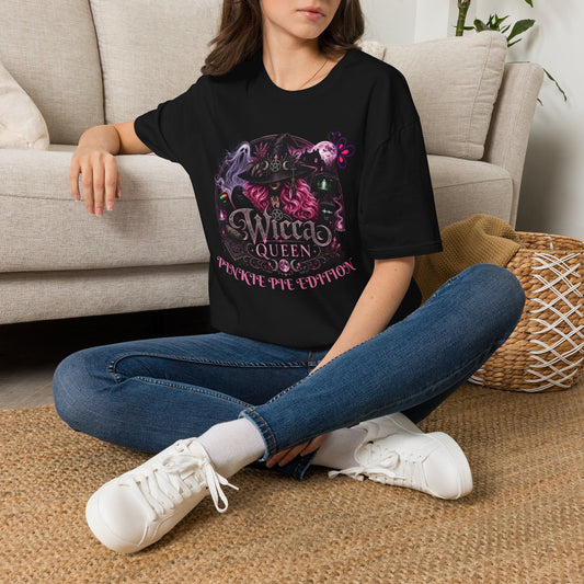 Wicca Queen T-Shirt — Witchy Pink Moon Graphic