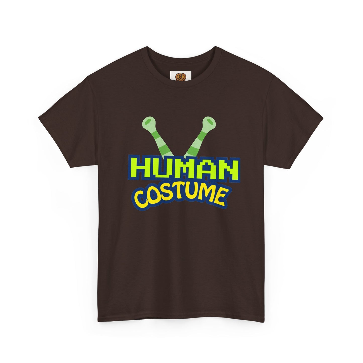 Alien Antenna "Human Costume" T‑Shirt — Funny Sci‑Fi Halloween Tee