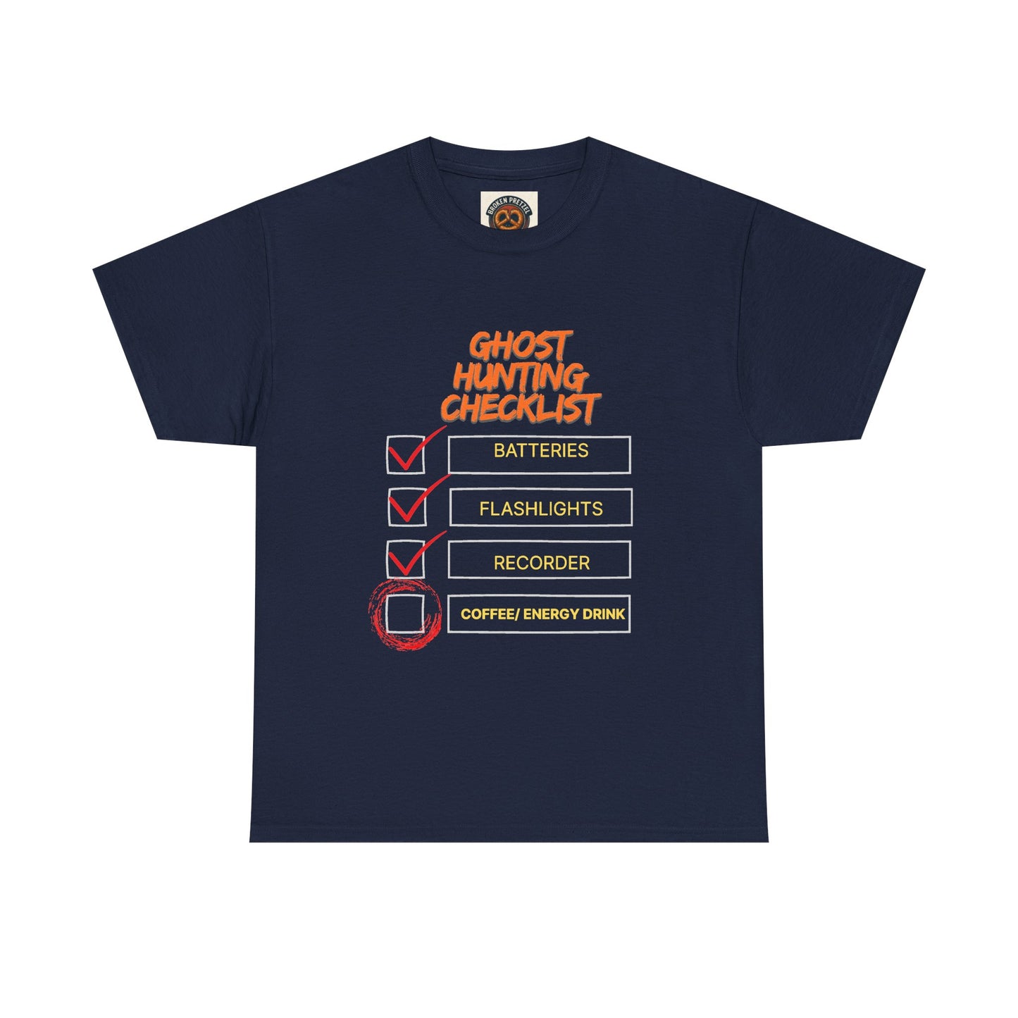 Ghost Hunting Checklist T-Shirt — Paranormal Investigator Tee