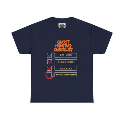 Ghost Hunting Checklist T-Shirt — Paranormal Investigator Tee