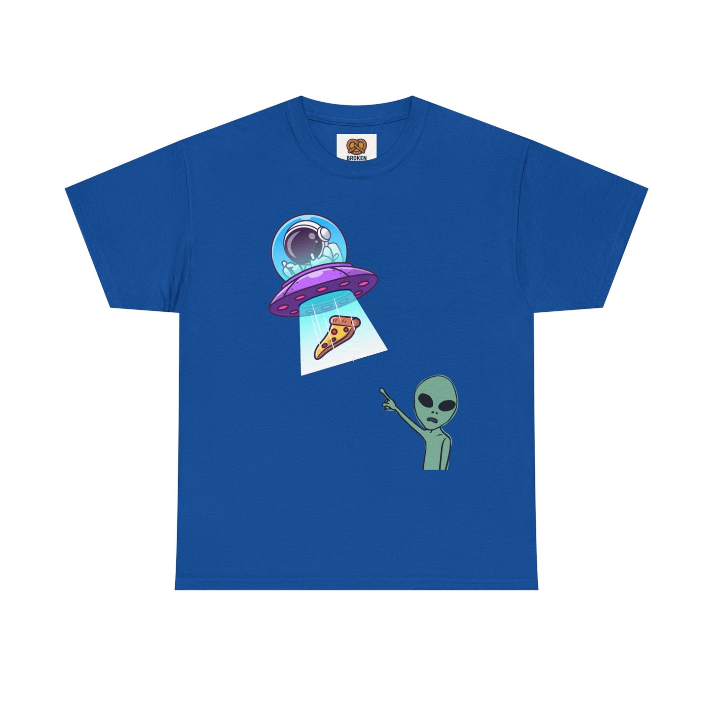 Alien Abduction Pizza T‑Shirt — Funny UFO Graphic Tee
