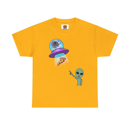 Alien Abduction Pizza T‑Shirt — Funny UFO Graphic Tee