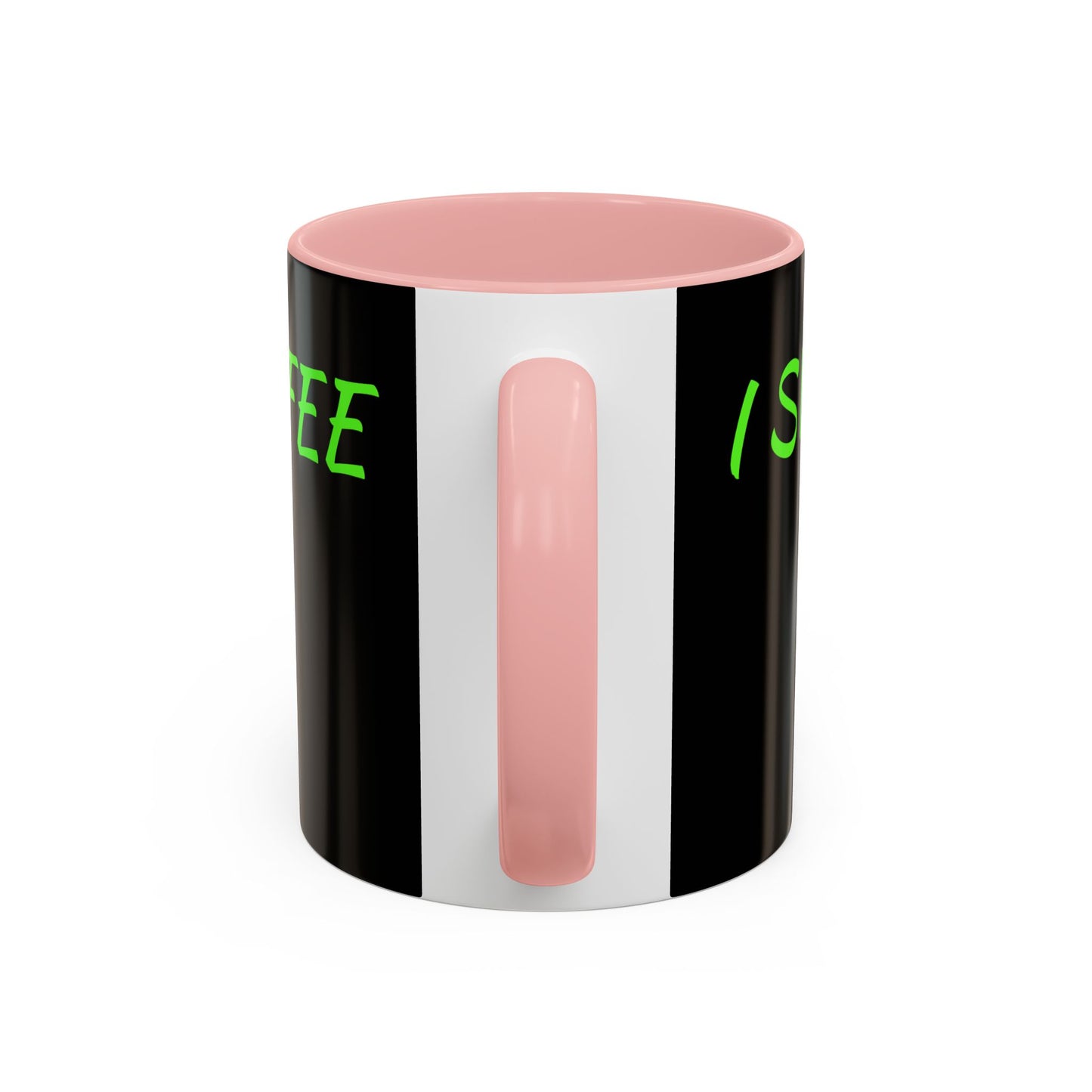 Funny Coffee Mug - "Dear It's Coffee Time" Neon Green Accent Mug (11/15oz)