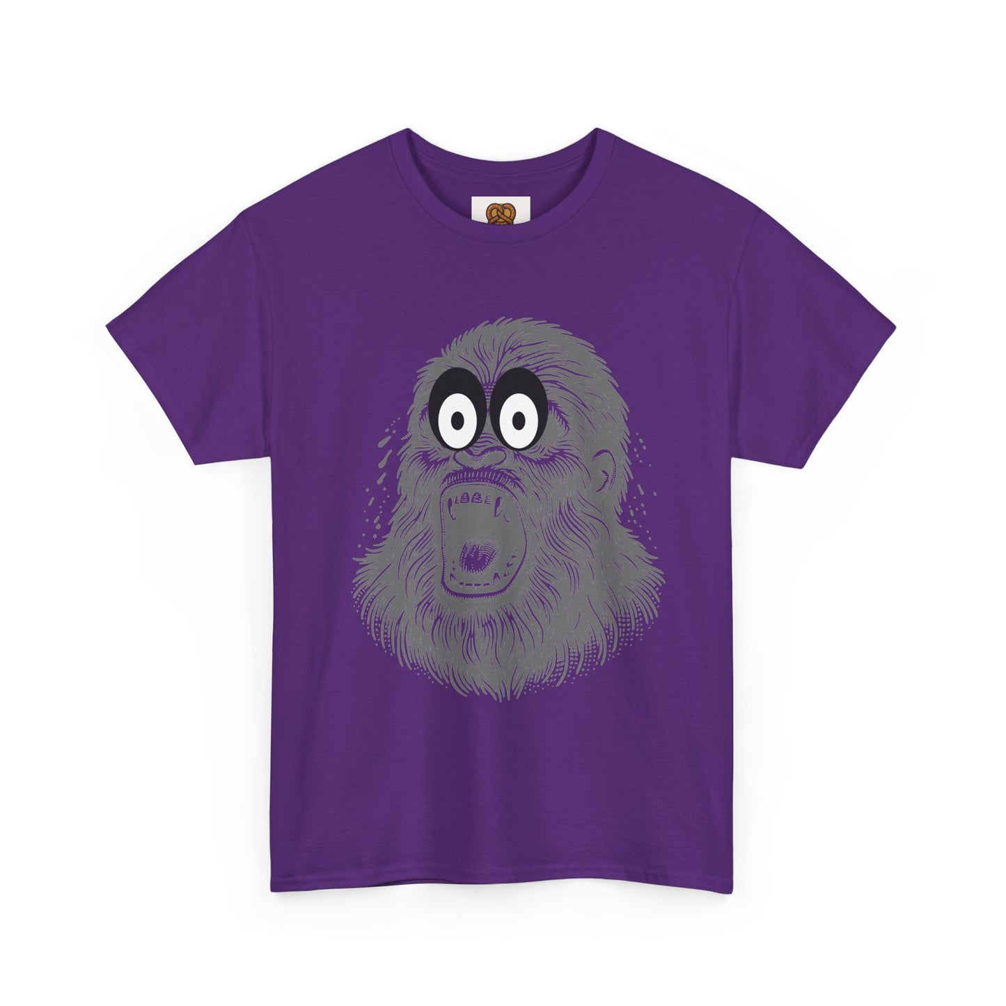 Screaming Ape Graphic Tee — Retro Monochrome Primate Design