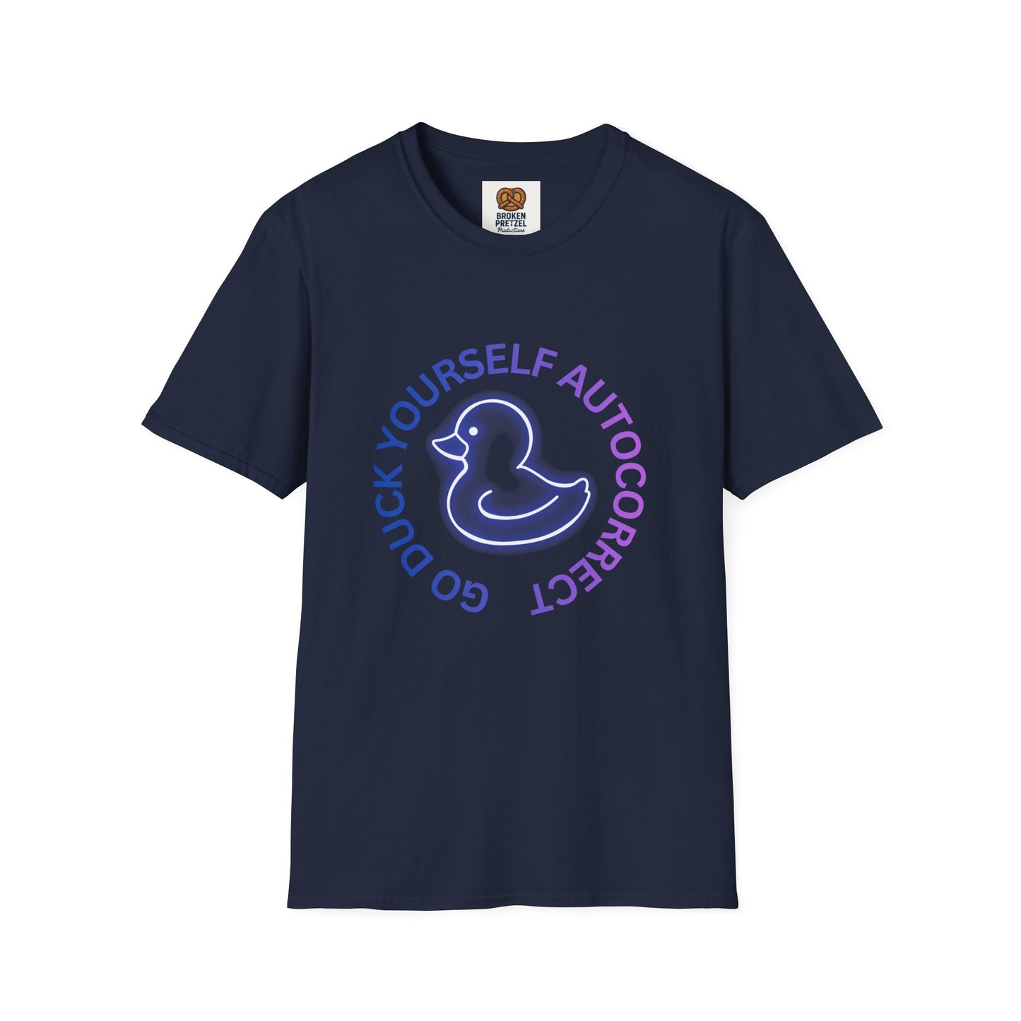 Duck Rubber Duck Graphic Tee — "Go Duck Yourself Autocorrect" Funny Pastel T-Shirt