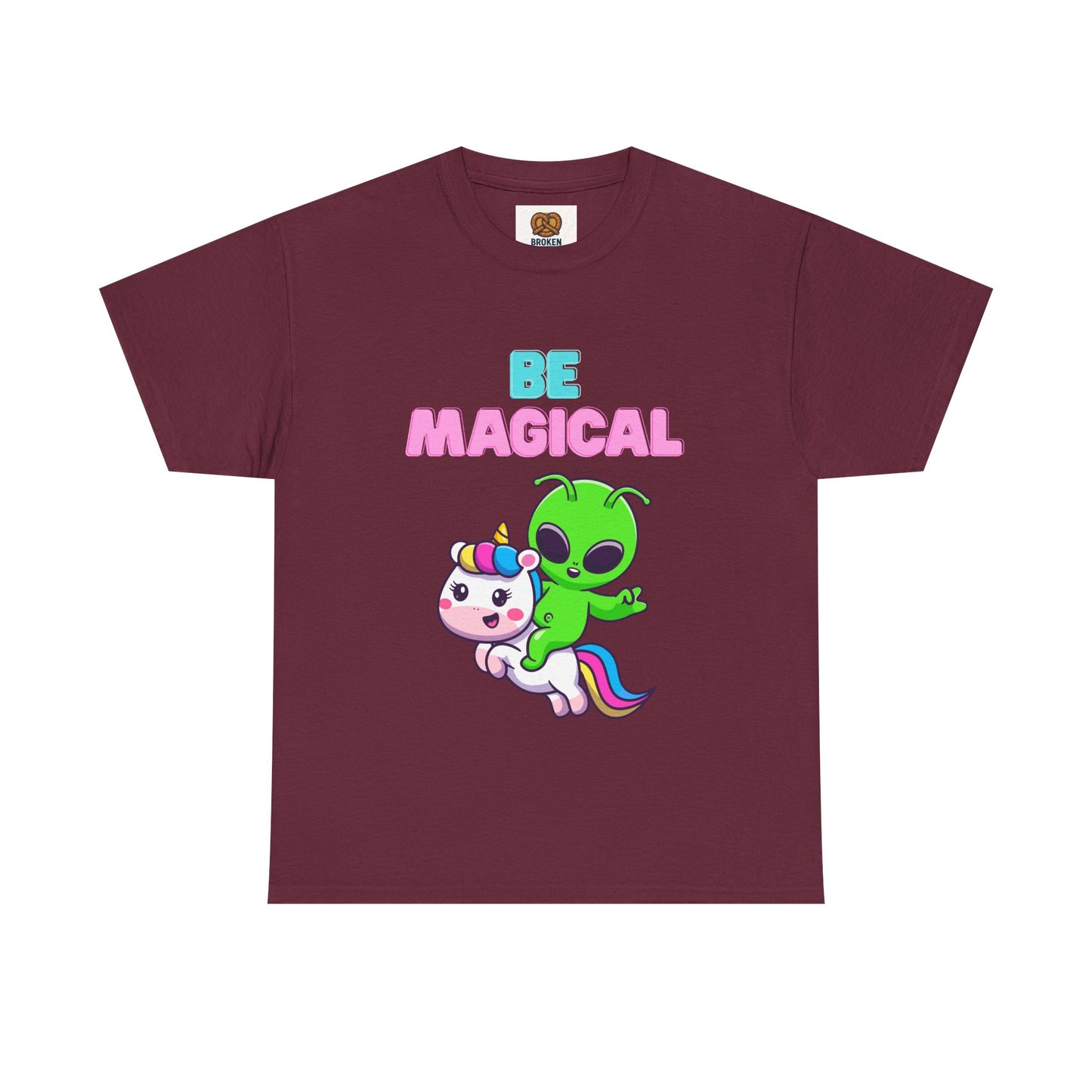 Be Magical Alien Riding Unicorn T-Shirt — Cute Kawaii Graphic Tee