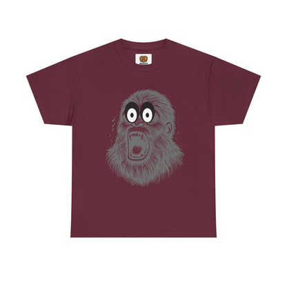 Screaming Ape Graphic Tee — Retro Monochrome Primate Design