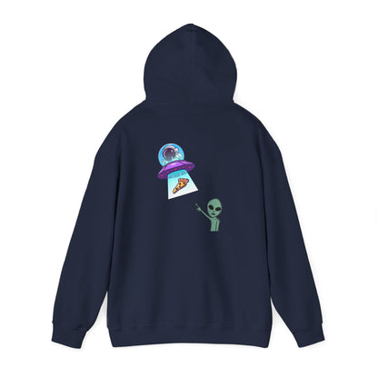 Alien UFO Hoodie — Cute Alien Abduction Graphic Pullover