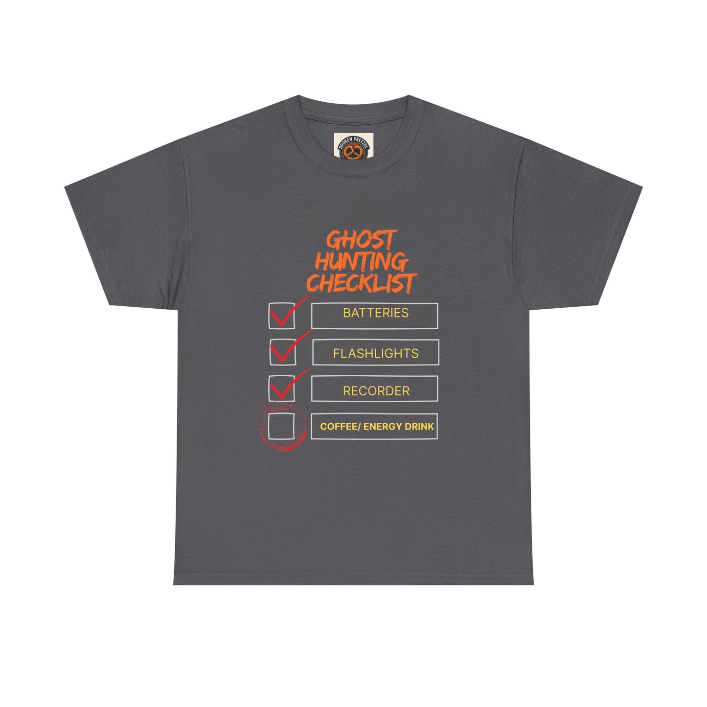 Ghost Hunting Checklist T-Shirt — Paranormal Investigator Tee