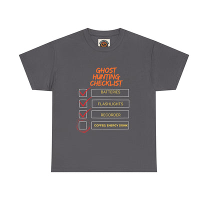 Ghost Hunting Checklist T-Shirt — Paranormal Investigator Tee