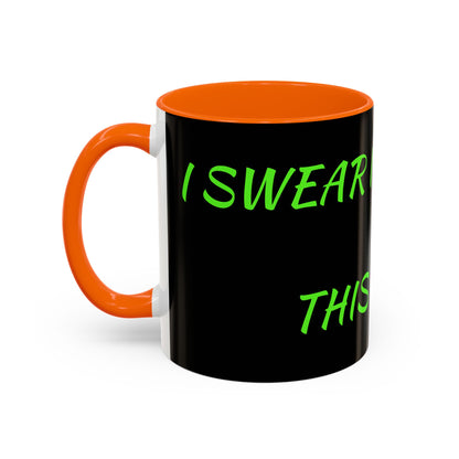 Funny Coffee Mug - "Dear It's Coffee Time" Neon Green Accent Mug (11/15oz)