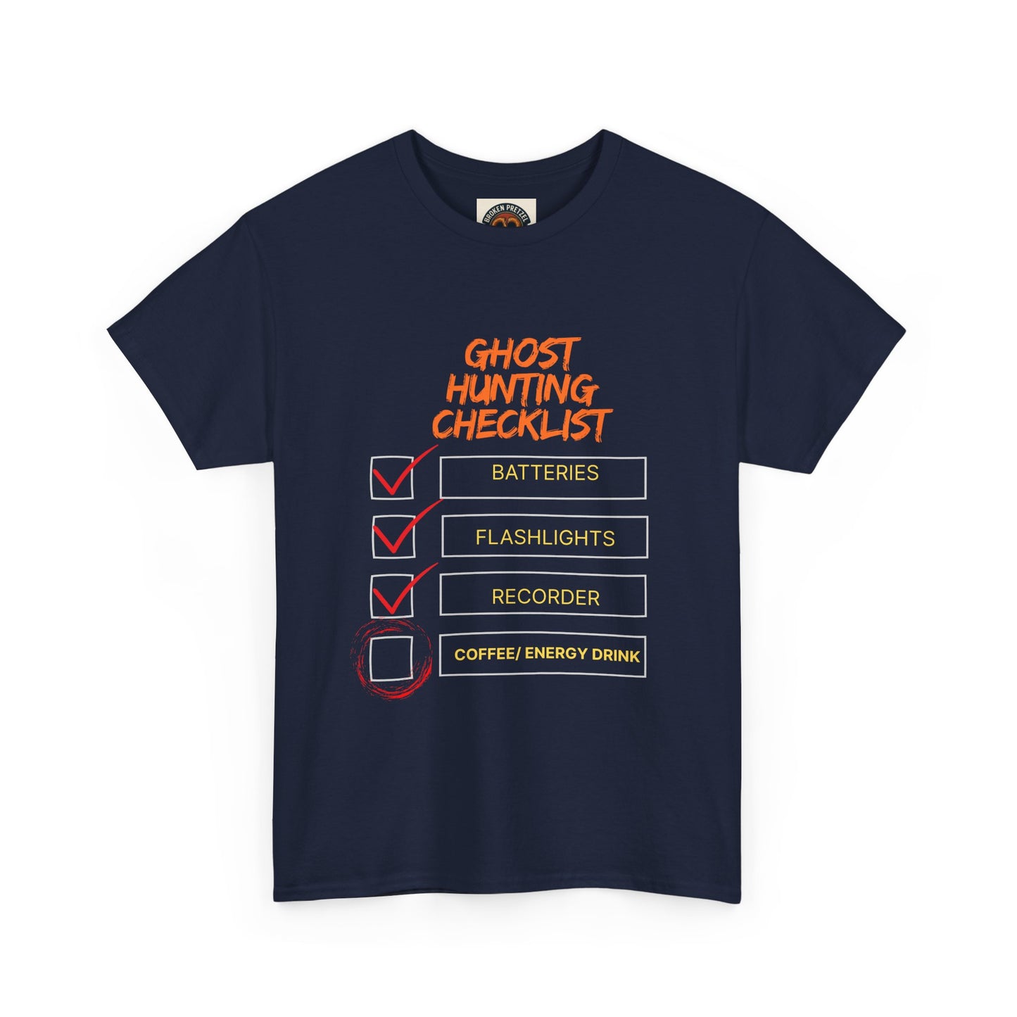 Ghost Hunting Checklist T-Shirt — Paranormal Investigator Tee