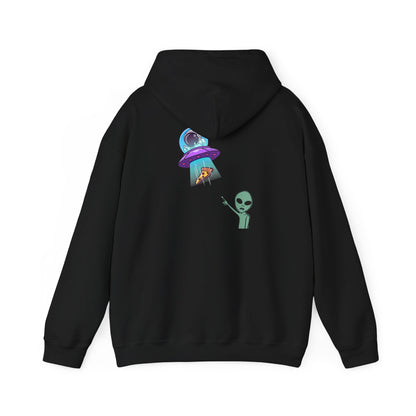 Alien UFO Hoodie — Cute Alien Abduction Graphic Pullover