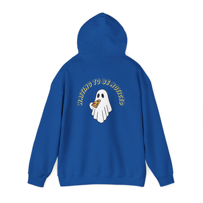 Ghost Eating Pizza Hoodie — Walking Is Overrated Graphic Sweatshirt