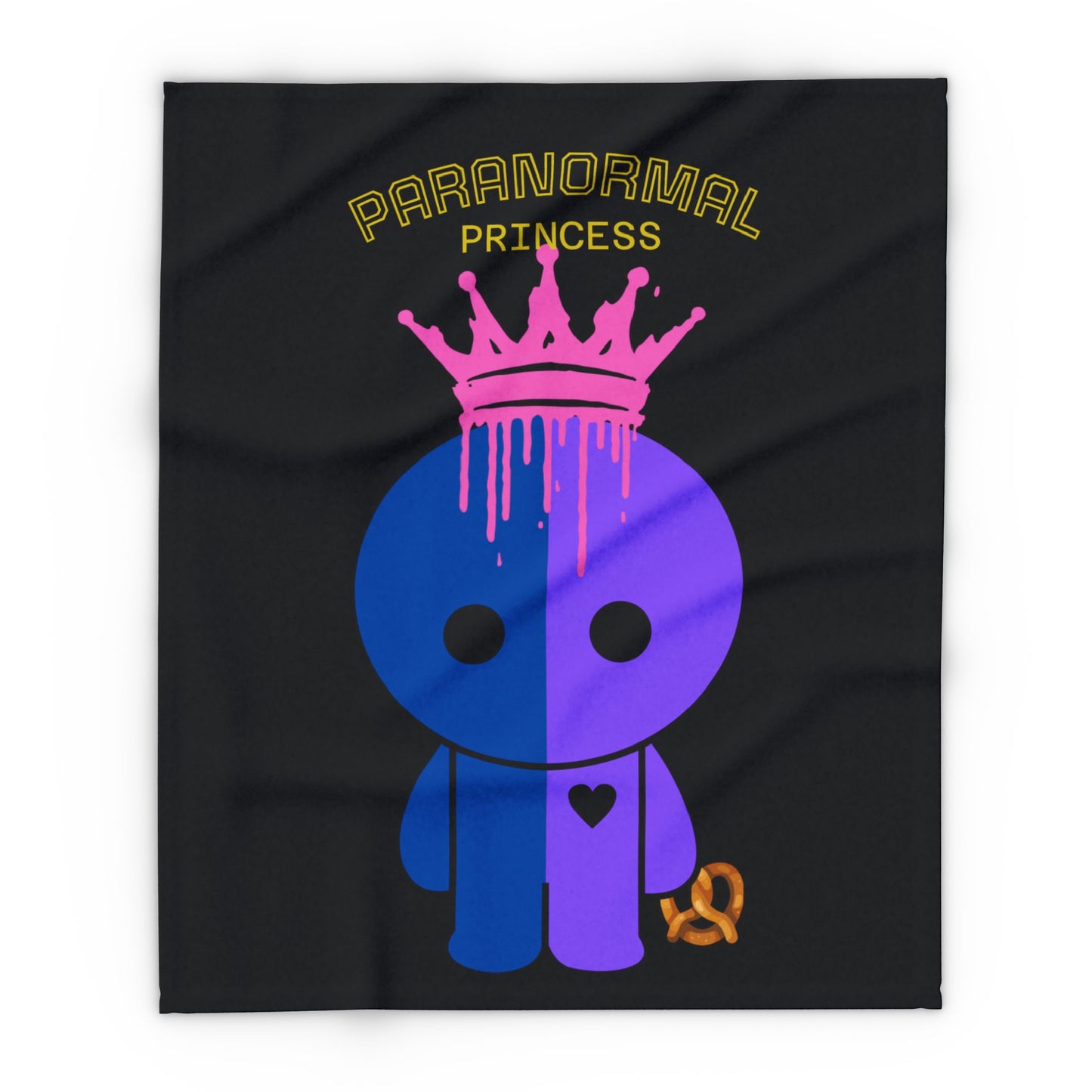 Paranormal Princess Arctic Fleece Blanket — Cute Goth Ghost Crown Throw