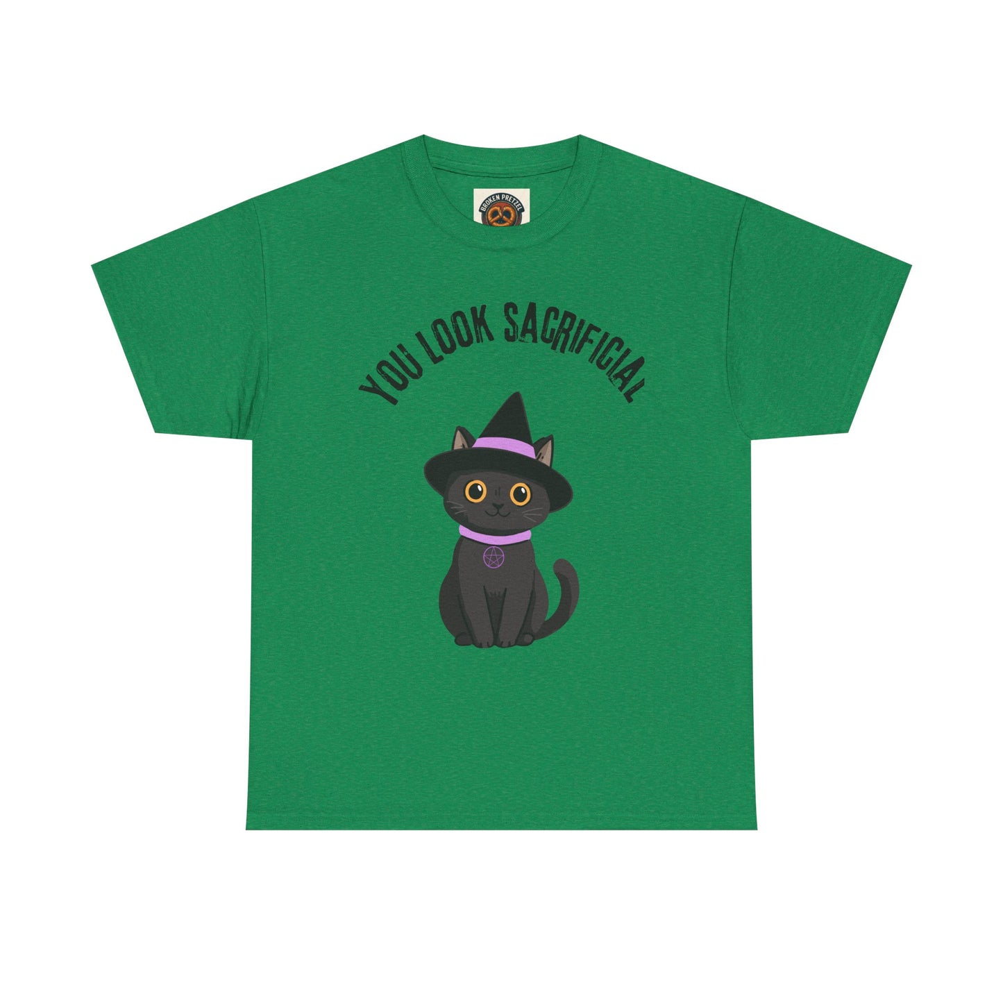 You Look Sacrificial Black Cat Halloween T-Shirt — Cute Witch Cat Tee for Halloween