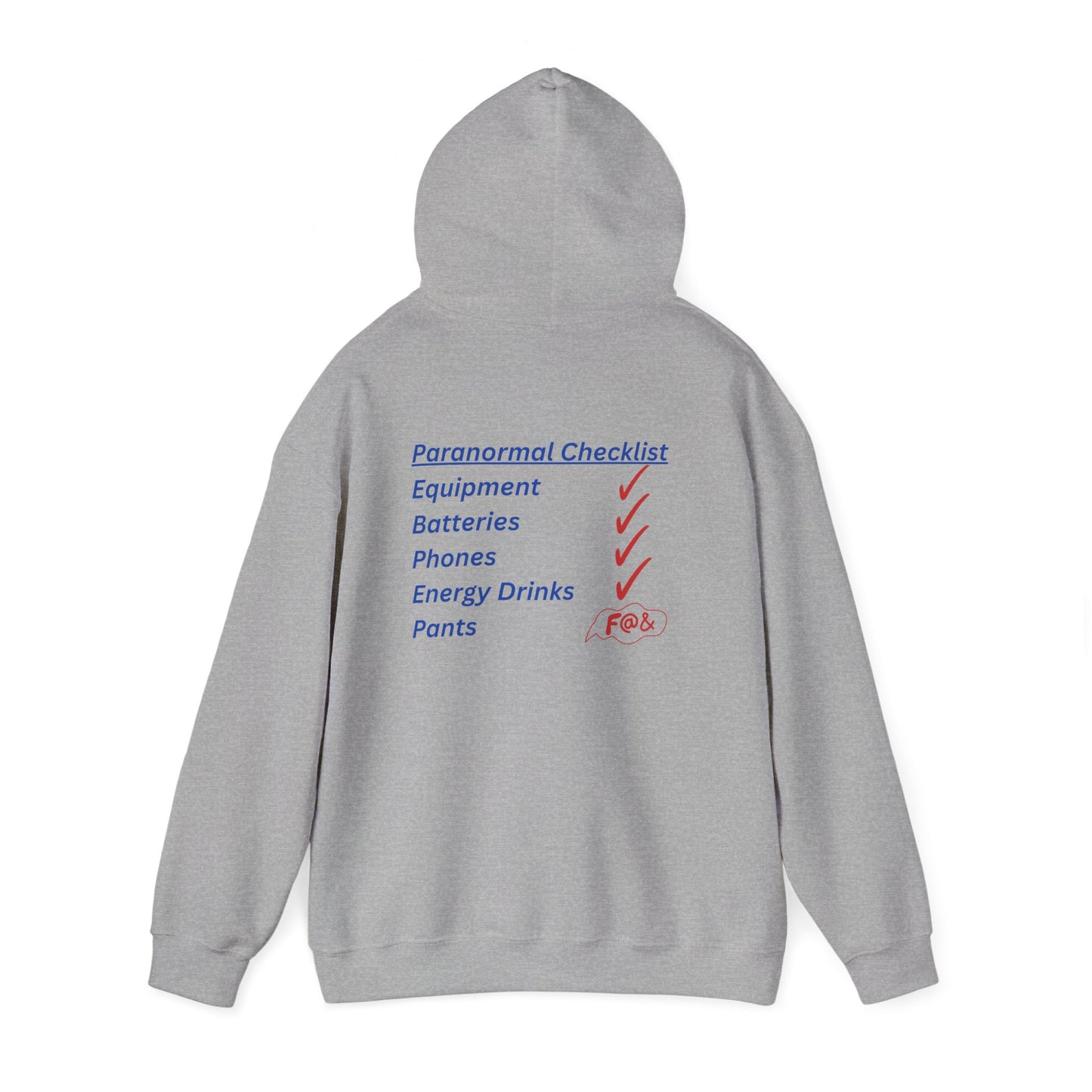Paranormal Checklist Hoodie — Ghost Hunter Hooded Sweatshirt