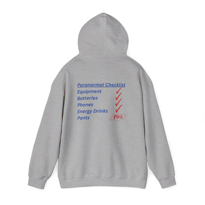 Paranormal Checklist Hoodie — Ghost Hunter Hooded Sweatshirt