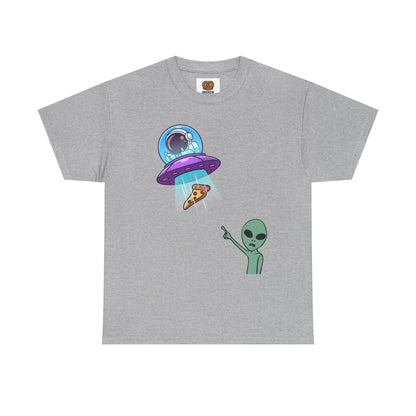 Alien Abduction Pizza T‑Shirt — Funny UFO Graphic Tee